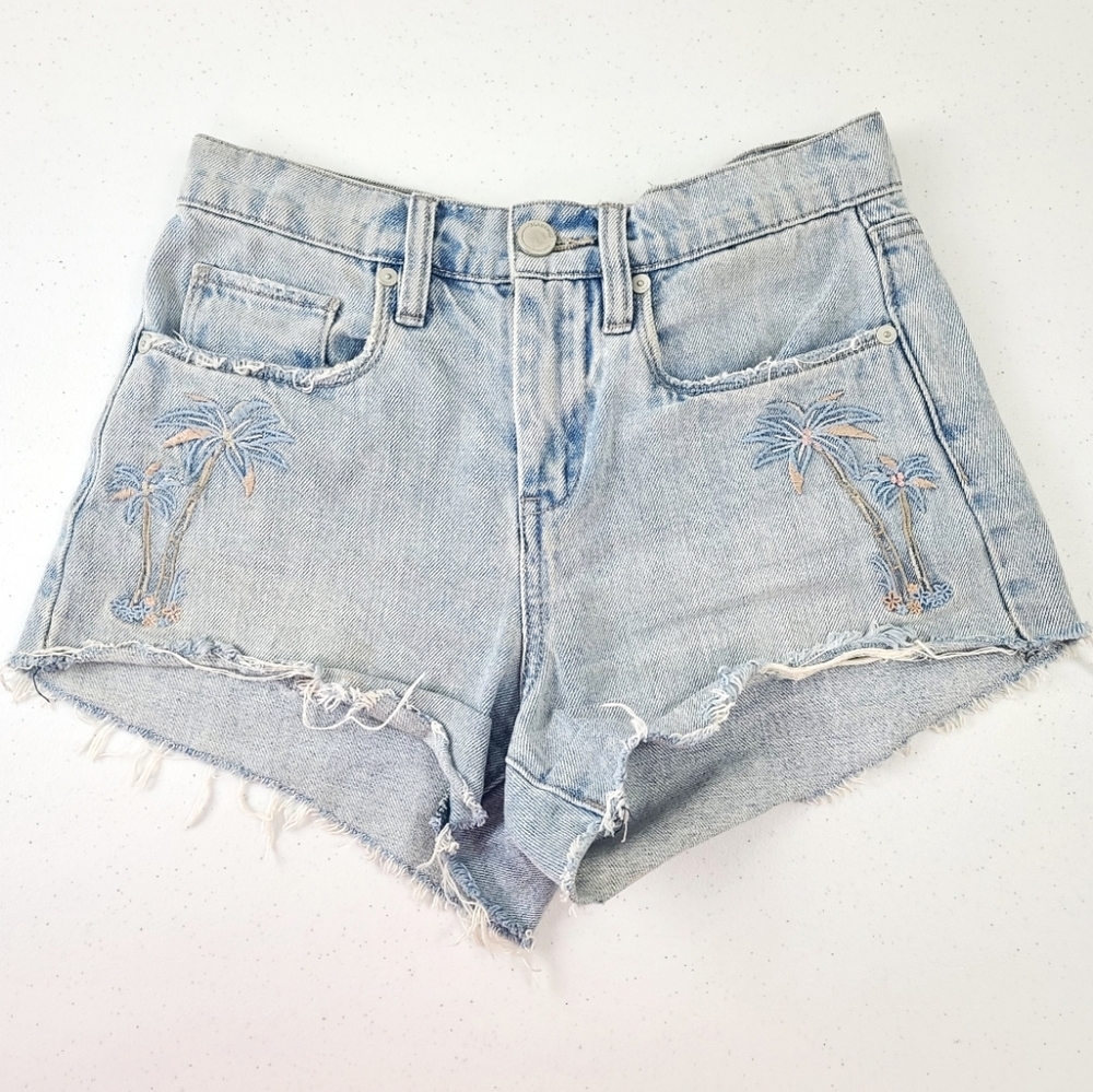 BLANK NYC Women's Life's Beach The Barrow High Rise Denim Jean Shorts Sz 24 - Picture 1 of 6